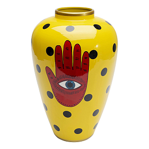 Ваза широкая желтая Fatima Magic