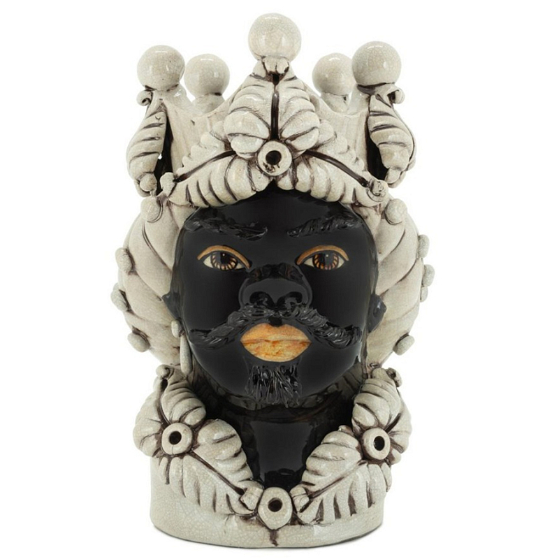 Ваза Vase Moro Man Eve Dark Brown Черный Бежевый Ваза Vase Moro Man Eve Dark Brown Черный Бежевый в Перми | Loft Concept