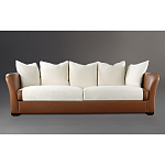 Элитарный современный диван Birmingham с кожаной спинкой варинант исполнения - 1 | Loft Concept в Перми