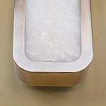 Бра в металлическом корпусе с рассеивателем из бежевого алебастра Cryptocrystalline Stone варинант исполнения - 4 | Loft Concept в Перми