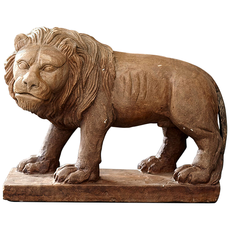Каменная статуэтка в виде льва Indian Lion Statue Коричневый Каменная статуэтка в виде льва Indian Lion Statue Коричневый в Перми | Loft Concept