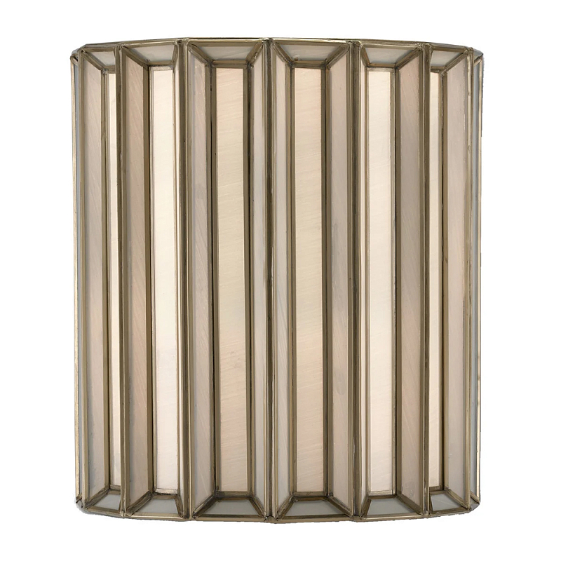 Бра настенное с фактурным каркасом Soft Glow Lamps Молочный Латунь в Перми | Loft Concept 