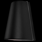 Уличный настенный светильник светодиодный конусообразной формы черного цвета из металла Urban Minimalist варинант исполнения - 1 | Loft Concept в Перми