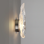 Бра с рельефным волнообразным стеклянным плафоном и вставкой из мрамора Liquid Stone варинант исполнения - 7 | Loft Concept в Перми