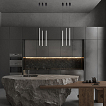 Подвсеной светильник светодиодный металлический цилиндрической формы черно-белый Trumpet tube варинант исполнения - 5 | Loft Concept в Перми