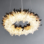 Люстра кргулая светодиодная из дымчатых и прозрачных необработанных кристаллов Raw Crystal варинант исполнения - 2 | Loft Concept в Перми