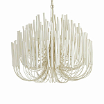 Люстра белая с несколькими ярусами деревянных палочек Bright Wooden Chandelier варинант исполнения - 1 | Loft Concept в Перми