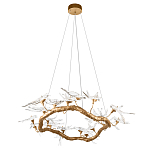 Люстра подвесная с прозрачными стеклянными птичками на ветвях Диаметр 100 см Serip Voa варинант исполнения - 4 | Loft Concept в Перми