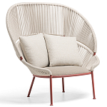 Дизайнерское уличное кресло с веревочной спинкой PETALO Armchair варинант исполнения - 1 | Loft Concept в Перми