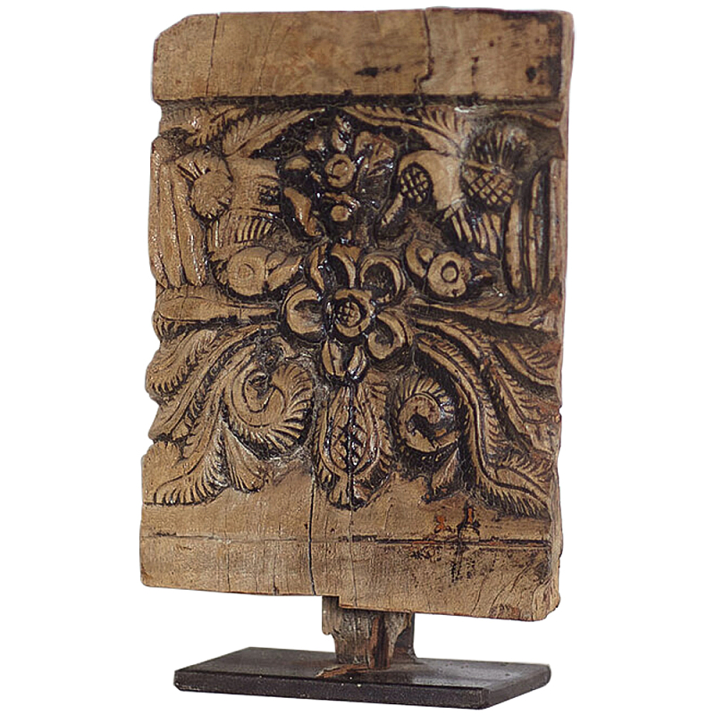Декоративный аксессуар из тика Antique Carved Fragment Древесина Коричневый в Перми | Loft Concept 