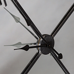 Часы настенные зеркальные с чёрным металлическим циферблатом Mirror Tower Clock варинант исполнения - 3 | Loft Concept в Перми