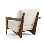 Кресло Avalon White Boucle из массива ореха варинант исполнения - 2 | Loft Concept в Перми