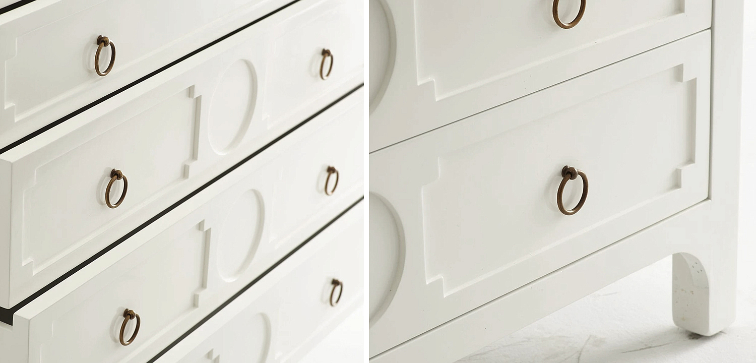 Комод с 4-мя ящиками Lawrence chest of drawers White Белый Комод с 4-мя ящиками Lawrence chest of drawers White Белый - Loft-Concept в Перми