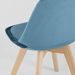 Стул с мягким велюровым сиденьем Arvika Blue варинант исполнения - 6 | Loft Concept в Перми