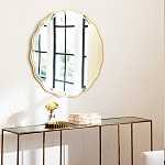 Золотое настенное зеркало Yvon Mirror варинант исполнения - 3 | Loft Concept в Перми