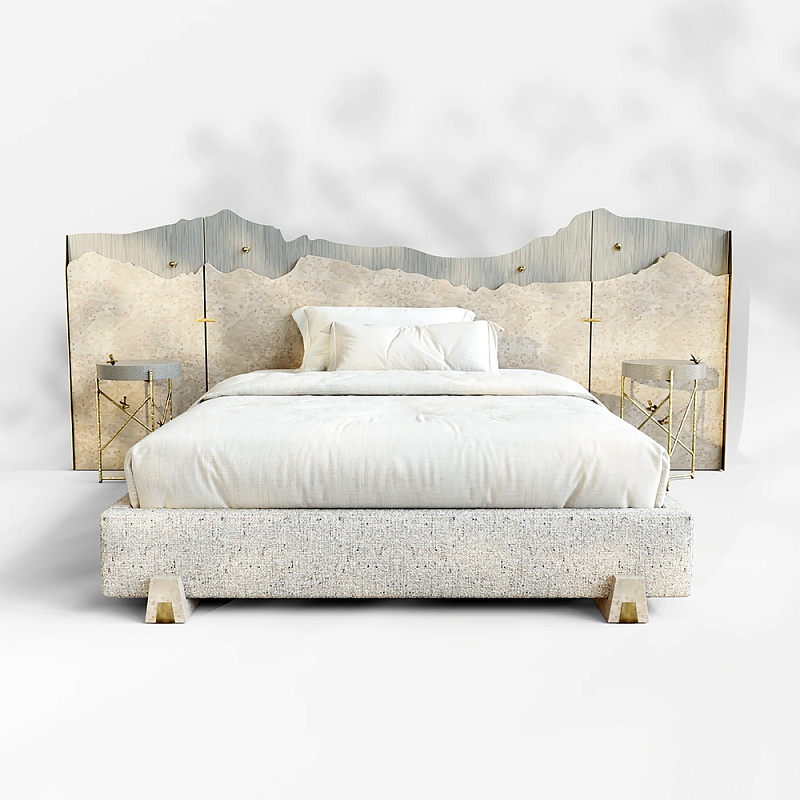 Кровать Okinawa Бежевый Лазурь в Перми | Loft Concept 