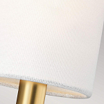 Бра с прямоугольным основанием цвета латунь и 2-мя белыми цилиндрическими льняными абажурами Feiss варинант исполнения - 3 | Loft Concept в Перми