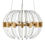 Люстра круглая с прозрачными элементами в форме полумесяца Crystal Crescent варинант исполнения - 4 | Loft Concept в Перми