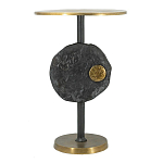 Столик приставной с абстрактным основанием и акцентом в виде золотистого диска Heavenly Space варинант исполнения - 1 | Loft Concept в Перми