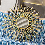 Зеркало-солнце в раме из металла с золотыми с лучами Rays of Peace варинант исполнения - 3 | Loft Concept в Перми