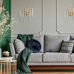 Бра золотого цвета с ветвями и хрустальными подвесками FAIRYTREE Light варинант исполнения - 8 | Loft Concept в Перми