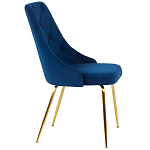 Стул в темно-синей велюровой обивке Ward Dark Blue Velour Chair варинант исполнения - 3 | Loft Concept в Перми
