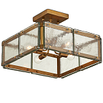 Потолочный светильник квадратный из толстого литого стекла Cast Glass варинант исполнения - 4 | Loft Concept в Перми