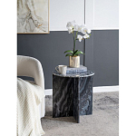 Столик кофейный с столешницей из черного мрамора Compact Black Marble Table варинант исполнения - 7 | Loft Concept в Перми