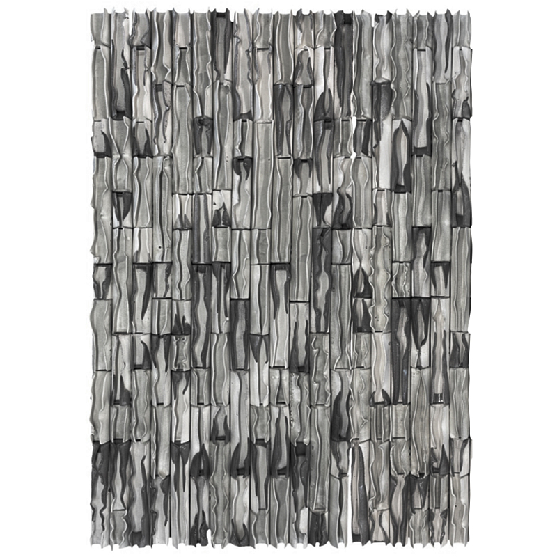 Объемное Панно на стену Grey Micro Waves Серый в Перми | Loft Concept 