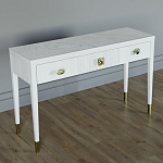 Дизайнерский Письменный стол Elsa Dreams White с тремя ящиками варинант исполнения - 3 | Loft Concept в Перми