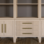 Модульный стеллаж Primo из трех составных элементов Светлый дуб варинант исполнения - 6 | Loft Concept в Перми