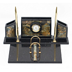 Настольный письменный набор из камня офиокальцит и змеевик Successful Leader варинант исполнения - 1 | Loft Concept в Перми