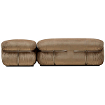 Дизайнерский угловой диван с велюровой светло-коричневой обивкой Fosse Sofa варинант исполнения - 4 | Loft Concept в Перми