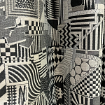 Мебельная ткань Шенилл черно-белый принт 280 см T3-44 варинант исполнения - 1 | Loft Concept в Перми