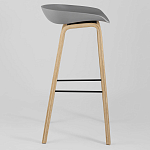 Барный стул на ножках из натурального дерева Boras Grey варинант исполнения - 2 | Loft Concept в Перми