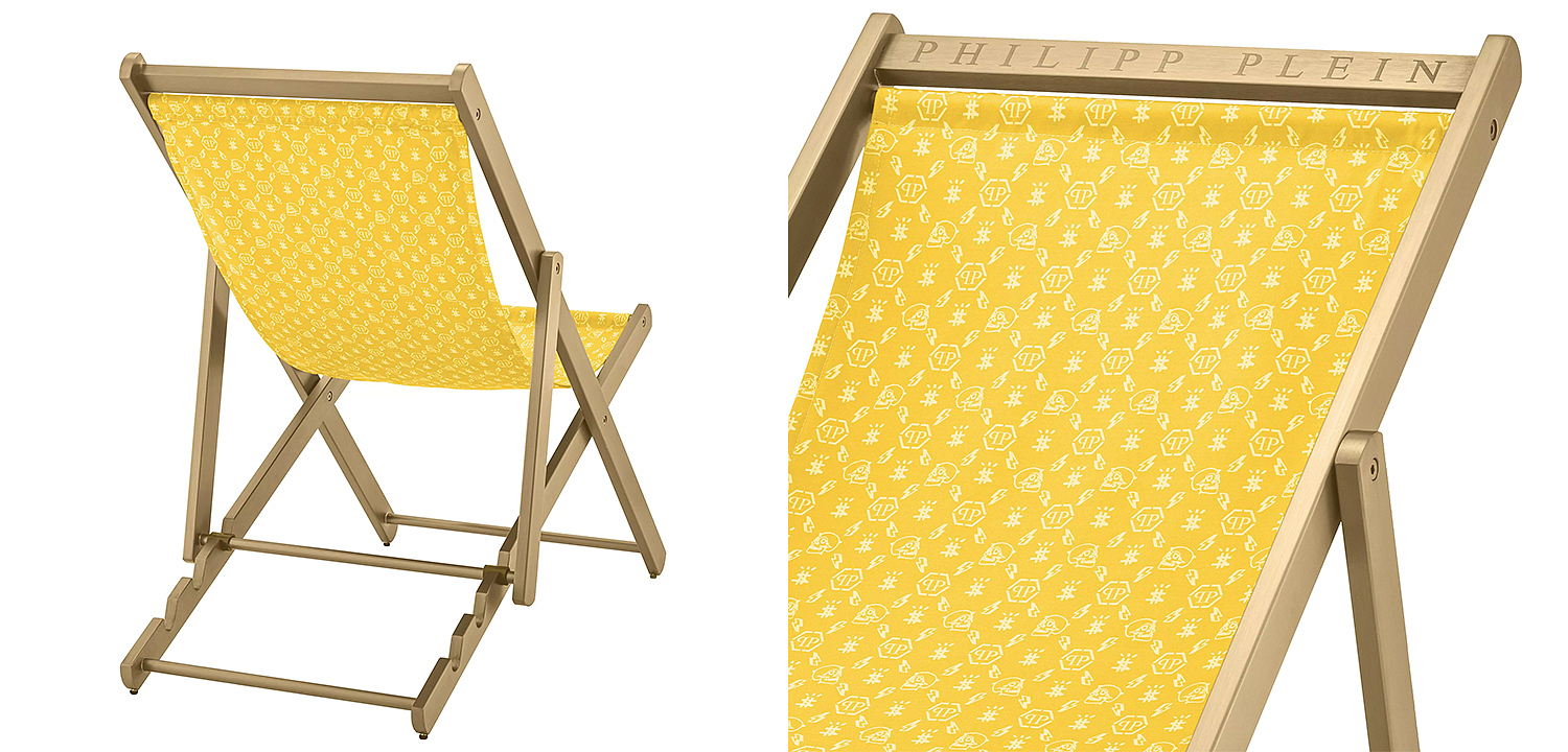 Кресло Philipp Plein Deck Chair Жёлтое Кресло Philipp Plein Deck Chair Жёлтое - Loft-Concept в Перми