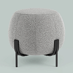 Пуф в ткани букле серого цвета Pikelet варинант исполнения - 2 | Loft Concept в Перми