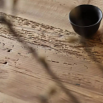 Дизайнерский журнальный стол квадратный с черным трапециевидным основанием Wokab варинант исполнения - 4 | Loft Concept в Перми