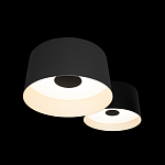 Потолочный светильник с 2-мя цилиндрическими абажурами серого и черного цвета Urban Dome варинант исполнения - 6 | Loft Concept в Перми