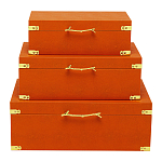 Комплект оранжевых чемоданов Golden Twigs варинант исполнения - 1 | Loft Concept в Перми