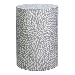 Столик с инкрустацией с перламутровым узором Flower Grey варинант исполнения - 1 | Loft Concept в Перми