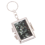 Зеркало брелок складное двухстороннее из натурального камня Серафинит Stone Mirrors варинант исполнения - 1 | Loft Concept в Перми