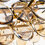 Люстра с круглыми стеклянными подвесками Cardiel Amber Glass Chandelier варинант исполнения - 4 | Loft Concept в Перми