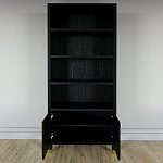 Книжный Стеллаж Elsa Dreams Black с задней стенкой варинант исполнения - 4 | Loft Concept в Перми