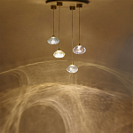 Подвесной светильник с прозрачным стеклянным плафоном округлой формы Effervia  варинант исполнения - 5 | Loft Concept в Перми