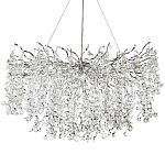 Люстра с хрустальными подвесками на металлических ветках Fairytree Light Silver Chandelier 18 варинант исполнения - 1 | Loft Concept в Перми