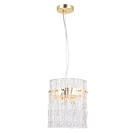 Подвесной светильник цилиндрической формы с текстурными стеклянными элементами Textured Glass Chandelier варинант исполнения - 1 | Loft Concept в Перми