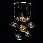 Люстра каскадная с 9-ю разноцветными стеклянными плафонами Kaleido варинант исполнения - 3 | Loft Concept в Перми