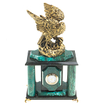 Часы настольные из натурального камня с декором в виде орла Eagle Stone Clock варинант исполнения - 5 | Loft Concept в Перми