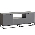 ТВ-тумба цвета графит с  2-мя дверцами и ящиком Strict Lines варинант исполнения - 1 | Loft Concept в Перми